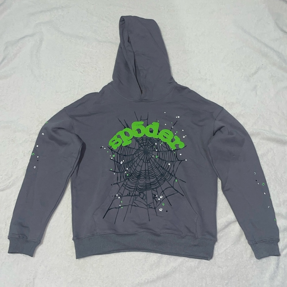 Spider Hoodie grey green